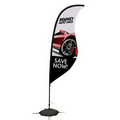 9' Sabre Sail Sign Kit Single-Sided w/Scissor Base